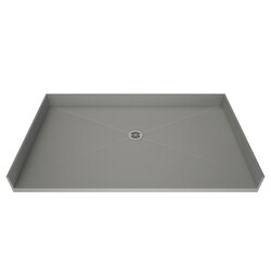 TILE REDI 3060CBF-PVC REDI FREE 30 D X 60 W INCH FULLY INTEGRATED BARRIER FREE SHOWER PAN WITH CENTER PVC DRAIN