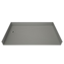 TILE REDI 3054LBF-PVC REDI FREE 30 D X 54 W INCH FULLY INTEGRATED BARRIER FREE SHOWER PAN WITH LEFT PVC DRAIN