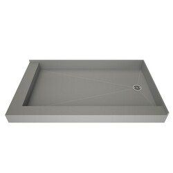 TILE REDI 3060RDL-PVC REDI BASE 30 D X 60 W INCH FULLY INTEGRATED SHOWER PAN WITH RIGHT PVC DRAIN WITH LEFT DUAL CURB