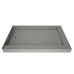 TILE REDI 3060LDR-PVC REDI BASE 30 D X 60 W INCH FULLY INTEGRATED SHOWER PAN WITH LEFT PVC DRAIN WITH RIGHT DUAL CURB