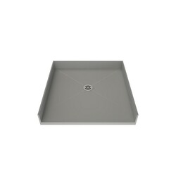 TILE REDI 3838CBF-PVC REDI FREE 38 D X 38 W INCH FULLY INTEGRATED BARRIER FREE SHOWER PAN WITH CENTER PVC DRAIN