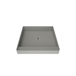 TILE REDI 3636C-PVC REDI BASE 36 D X 36 W INCH FULLY INTEGRATED SHOWER PAN WITH CENTER PVC DRAIN