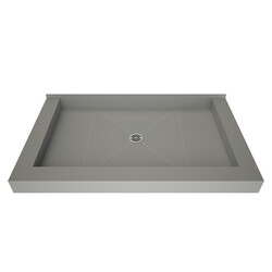TILE REDI P3248CTC-PVC REDI BASE 32 D X 48 W INCH FULLY INTEGRATED SHOWER PAN WITH CENTER PVC DRAIN AND TRIPLE CURB