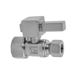 JACLO 619-6 QUARTER TURN STRAIGHT PATTERN 1/2 INCH IPS X 3/8 INCH O.D. SUPPLY VALVE WITH SQUARE LEVER