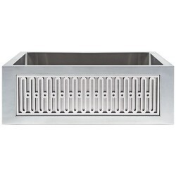 LINKASINK C070-30 SS PNL104 INSET APRON COLLECTION 30 INCH UNDERMOUNT FARM HOUSE STAINLESS STEEL KITCHEN SINK WITH VERSAILLES PANEL