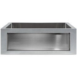 LINKASINK C071-30 SS INSET APRON COLLECTION 30 INCH UNDERMOUNT FARM HOUSE STAINLESS STEEL KITCHEN SINK