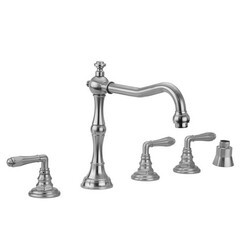 JACLO 9930-T674-S-TRIM ROARING 20'S ROMAN TUB SET WITH SMOOTH LEVER HANDLES AND STRAIGHT HANDSHOWER MOUNT