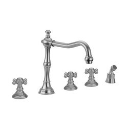JACLO 9930-T678-A-TRIM ROARING 20'S ROMAN TUB SET WITH BALL CROSS HANDLES AND ANGLED HANDSHOWER MOUNT