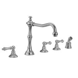 JACLO 9930-T679-A-TRIM ROARING 20'S ROMAN TUB SET WITH BALL LEVER HANDLES AND ANGLED HANDSHOWER MOUNT