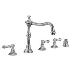 JACLO 9930-T679-S-TRIM ROARING 20'S ROMAN TUB SET WITH BALL LEVER HANDLES AND STRAIGHT HANDSHOWER MOUNT