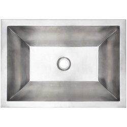 LINKASINK BLD106-2 COCO SMOOTH BUILDER'S SERIES 20.25 INCH DROP-IN OR UNDERMOUNT RECTANGLE BAR SINK