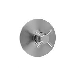 JACLO T530-TRIM ROUND PLATE WITH CONTEMPO CROSS TRIM FOR THERMOSTATIC VALVES (J-TH34 AND J-TH12)