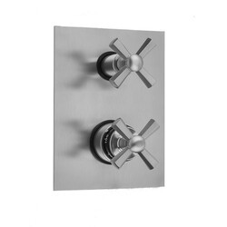 JACLO T8585-TRIM RECTANGLE PLATE WITH HEX CROSS THERMOSTATIC VALVE WITH HEX CROSS BUILT-IN 2-WAY OR 3-WAY DIVERTER/VOLUME CONTROLS (J-TH34-686 / J-TH34-687 / J-TH34-688 / J-TH34-689)