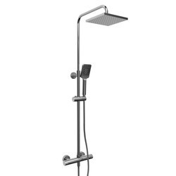 RIOBEL CSTQ57C DUO SHOWER RAIL WITH TYPE T (THERMOSTATIC) 1/2 INCH EXTERNAL BAR IN CHROME