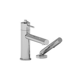 RIOBEL GS29C 2-WAY 2-PIECE TYPE T (THERMOSTATIC) COAXIAL DECK-MOUNT TUB FILLER WITH HAND SHOWER IN CHROME