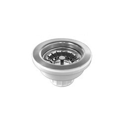 JACLO 2808-SS-BX-BSS KITCHEN SINK STRAINER WITH POLYPROPYLENE BODY- STANDARD WHITE BOX IN BRUSHED STAINLESS