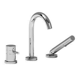 RIOBEL RU19 RIU 2-WAY 3-PIECE TYPE T (THERMOSTATIC) COAXIAL DECK-MOUNT TUB FILLER WITH HAND SHOWER