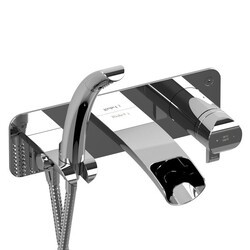 RIOBEL SA07 SALOMÉ WALL-MOUNT TYPE T/P (THERMO/PRESSURE BALANCE) COAXIAL OPEN SPOUT TUB FILLER WITH HAND SHOWER