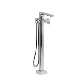 RIOBEL TEQ39C EQUINOX 2-WAY TYPE T (THERMOSTATIC) COAXIAL FLOOR-MOUNT TUB FILLER WITH HAND SHOWER TRIM IN CHROME
