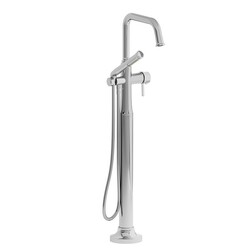 RIOBEL TMMSQ39L MOMENTI 2-WAY TYPE T (THERMOSTATIC) COAXIAL FLOOR-MOUNT TUB FILLER WITH HAND SHOWER