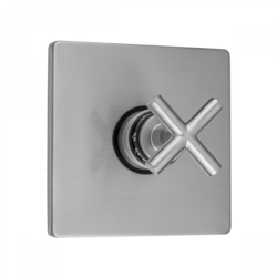 JACLO T762-TRIM SQUARE PLATE WITH SLIM CROSS TRIM FOR THERMOSTATIC VALVES (J-TH34 AND J-TH12)