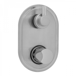 JACLO T8539-TRIM OVAL PLATE WITH THUMB THERMOSTATIC VALVE WITH SHORT PEG BUILT-IN 2-WAY OR 3-WAY DIVERTER/VOLUME CONTROLS (J-TH34-686 / J-TH34-687 / J-TH34-688 / J-TH34-689)
