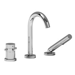 RIOBEL RU19+ RIU 2-WAY 3-PIECE TYPE T (THERMOSTATIC) COAXIAL DECK-MOUNT TUB FILLER WITH HAND SHOWER