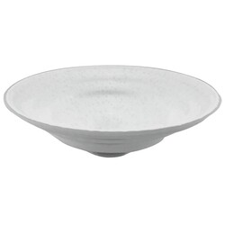 LINKASINK AG05H-01 GLASS BUBBLES 16.5 INCH ARTISAN GLASS LARGE ROUND WHITE VESSEL SINK