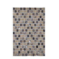 LEGION FURNITURE MS-MIXED22 MOSAIC MIX WITH STONE-SF IN BEIGE AND BROWN