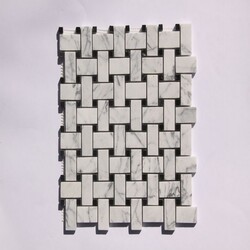 LEGION FURNITURE MS-STONE12 MOSAIC MIX WITH STONE -SF IN WHITE-GRAY