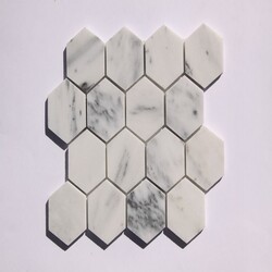 LEGION FURNITURE MS-STONE13 MOSAIC MIX WITH STONE -SF IN WHITE-GRAY