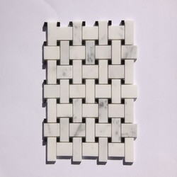 LEGION FURNITURE MS-STONE15 MOSAIC MIX WITH STONE -SF IN WHITE-GRAY