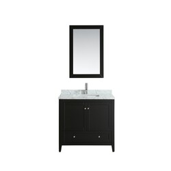 EVIVA EVVN07-36 LIME 36 INCH BATHROOM VANITY WITH WHITE JAZZ MARBLE CARRERA TOP