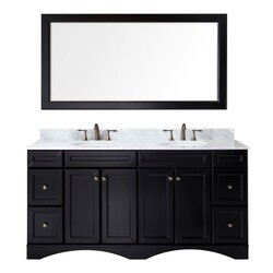 VIRTU USA ED-25072-WMRO TALISA 72 INCH DOUBLE BATH VANITY WITH MARBLE TOP AND ROUND SINK WITH MIRROR WITHOUT FAUCET