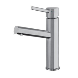 WHITEHAUS WHS1206-SB WATERHAUS LEAD-FREE SOLID STAINLESS STEEL SINGLE LEVER ELEVATED LAVATORY FAUCET