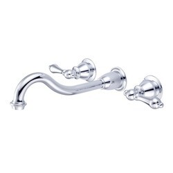 WATER-CREATION F4-0001-AL ELEGANT SPOUTWALL MOUNT VESSEL/LAVATORY FAUCETS WITH METAL LEVER HANDLES WITHOUT LABELS