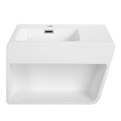 STREAMLINE K-1605-SLSWS-24 24 INCH VANITY WITH SOLID SURFACE RESIN TOP IN GLOSSY WHITE