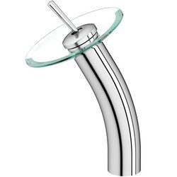 VIGO VG03002 SINGLE LEVER WATERFALL FAUCET WITH CLEAR GLASS DISC