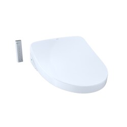 TOTO SW3044AT40#01 S500E WASHLET + AND AUTO FLUSH READY ELECTRONIC BIDET TOILET SEAT WITH EWATER+, CLASSIC LID AND ELONGATED FRONT IN COTTON WHITE