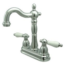 KINGSTON BRASS KB149PL HERITAGE 4-INCH CENTERSET BAR FAUCET WITHOUT POP-UP ROD