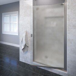 BASCO ARMN00A3566OB ARMON 34.1 TO 35.6 INCH WIDE OPENING, SEMI - FRAMELESS OBSCURE GLASS PIVOT SHOWER DOOR