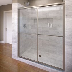 BASCO DLXH05A5971 DELUXE FRAMED SLIDING SHOWER DOOR, FITS 57 - 59 INCH OPENING