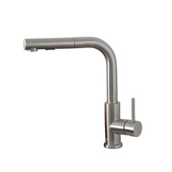 STYLISH K-130S VENEZIA 12 5/8 INCH SINGLE HANDLE PULL DOWN STAINLESS STEEL KITCHEN FAUCET - BRUSHED NICKEL