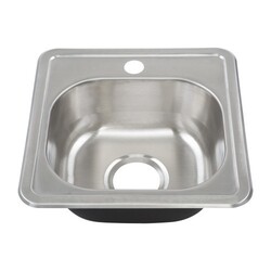 YOSEMITE MAG1515 HOME DECOR 15 X 15 INCH 22-GAUGE INCH STAINLESS STEEL DROP IN BAR SINK