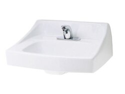 TOTO LT307.4 COMMERCIAL 21 X 18-1/4 INCH WALL-MOUNT LAVATORY WITH 4 INCH FAUCET CENTER