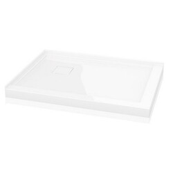 FLEURCO ADTC4836-18-2 ADTC 48 X 36 INCH 2 SIDED BASE WITH CONCEALED CORNER DRAIN AND 2 INTEGRATED TILE FLANGES