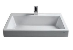 TOTO LT171.8G#01 KIWAMI RENESSE 23-5/8 X 17-3/4 INCH DESIGN I VESSEL LAVATORY WITH 8 INCH FAUCET CENTERS WITH SANAGLOSS