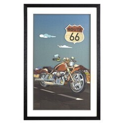 YOSEMITE 3230081 24 X 36 INCH MOTORCYCLE ON ROUTE 66