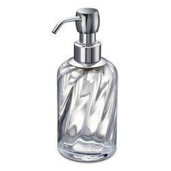 WINDISCH 90801 SPIRAL BRASS AND TWISTED GLASS SOAP DISPENSER