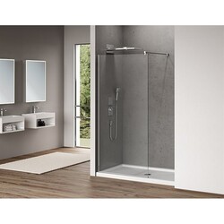 FLEURCO VLS39-40-79 LEXUS 38-39 W X 79 H INCH WALK-IN FIXED SHOWER PANEL WITH 3/8 INCH CLEAR GLASS